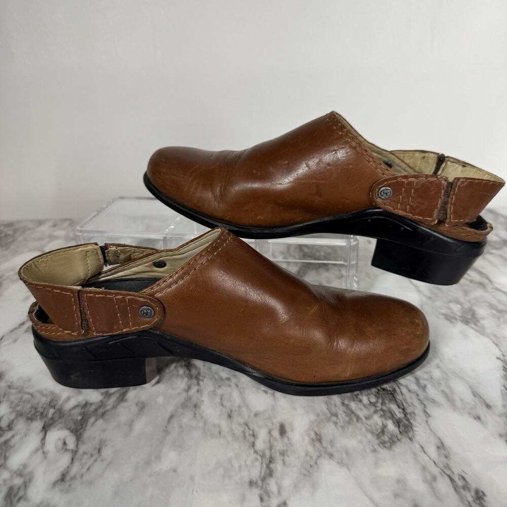 Ariat Sport Mule Womens Brown Sling Back Leather Western Slip On 7.5 M 94070 - Picture 2 of 8